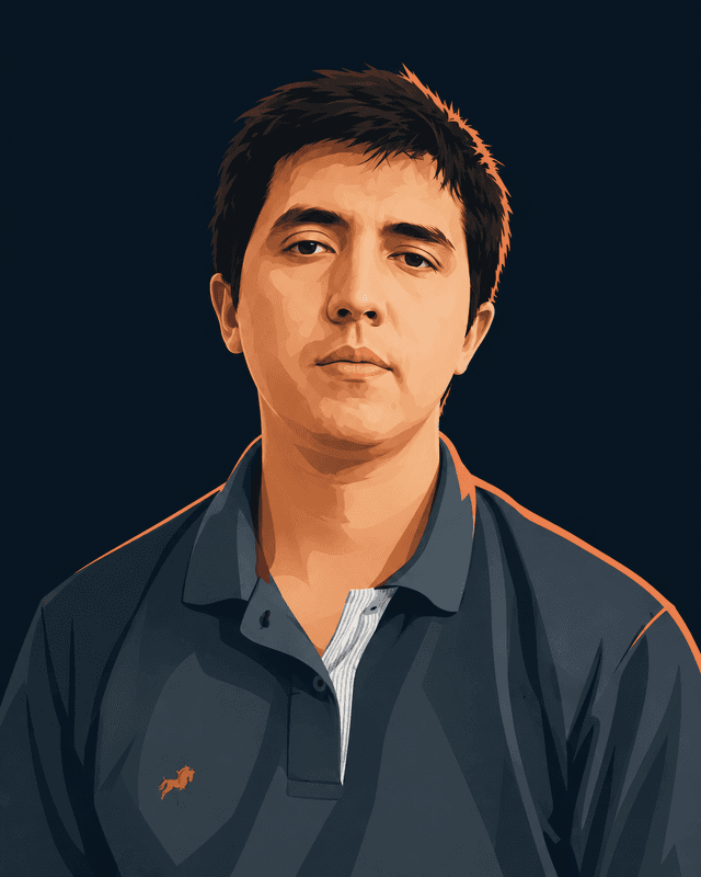 Illustrated portrait of Jhoer Perez